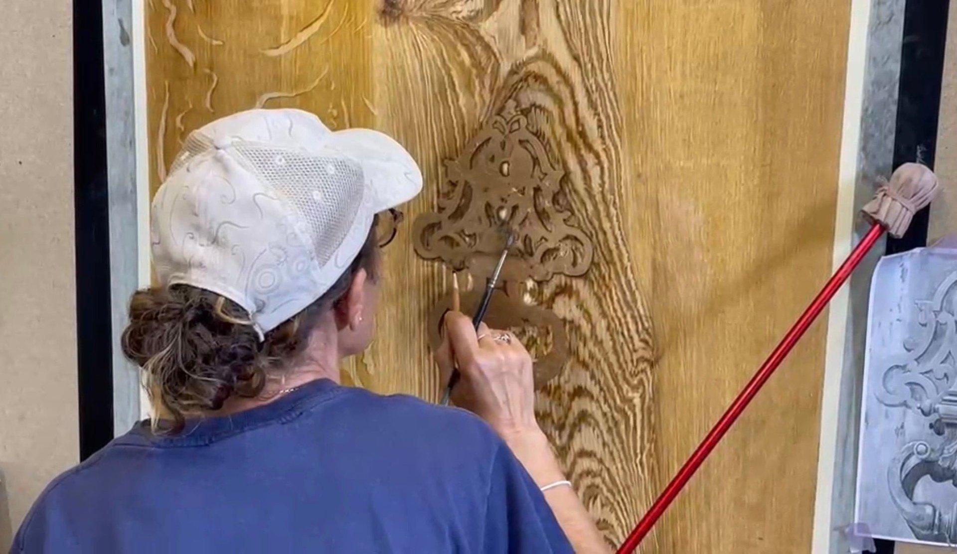 Peinture décorative : ornement, imitation bois et marbre